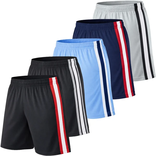 5-Pack Lightweight Moisture Wicking Men's Shorts