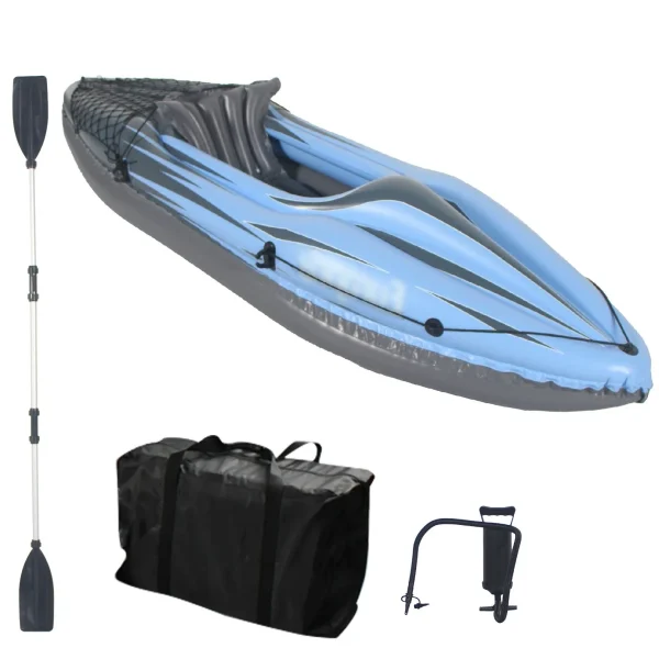 Inflatable 1 Person Kayak with Paddles And Pump