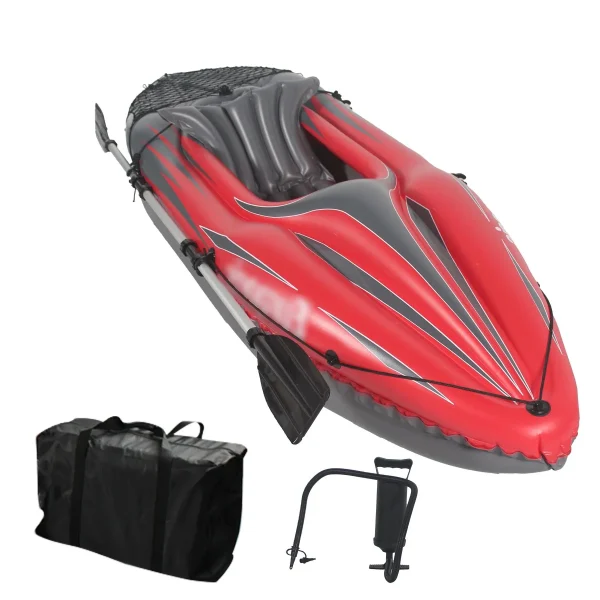 Inflatable 1Person Kayak with Paddles,