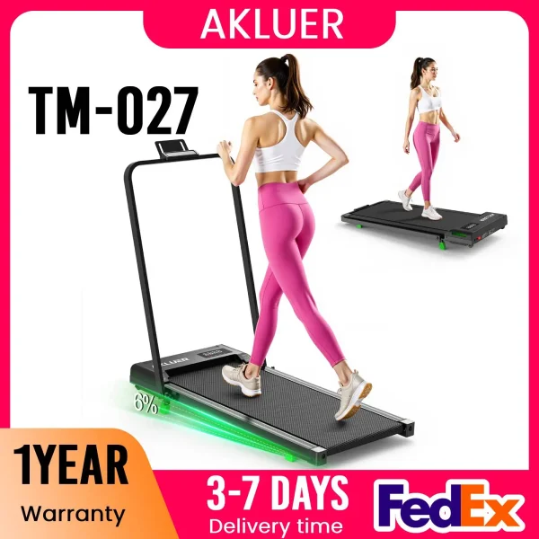 Akluer Walking Pad Treadmill with Incline