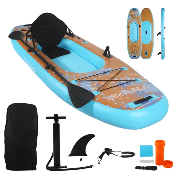 HHSJZWCY 10' Extra Wide Inflatable Paddle Board